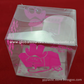 Clear PVC Box with Printing for Gifts, Fashionable Appearance and Unique Style